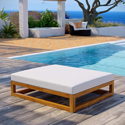 Newbury Outdoor Patio Premium Grade A Teak Wood Ottoman