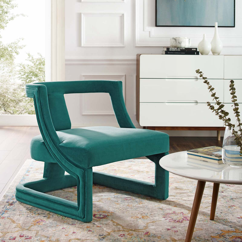 Requisite Accent Lounge Performance Velvet Armchair