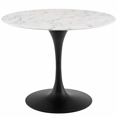Lippa 40" Round Artificial Marble Dining Table