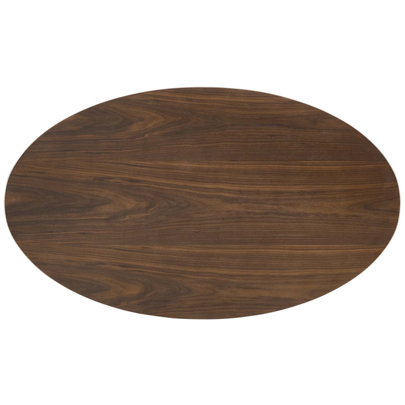 Lippa 48" Oval-Shaped Walnut Coffee Table
