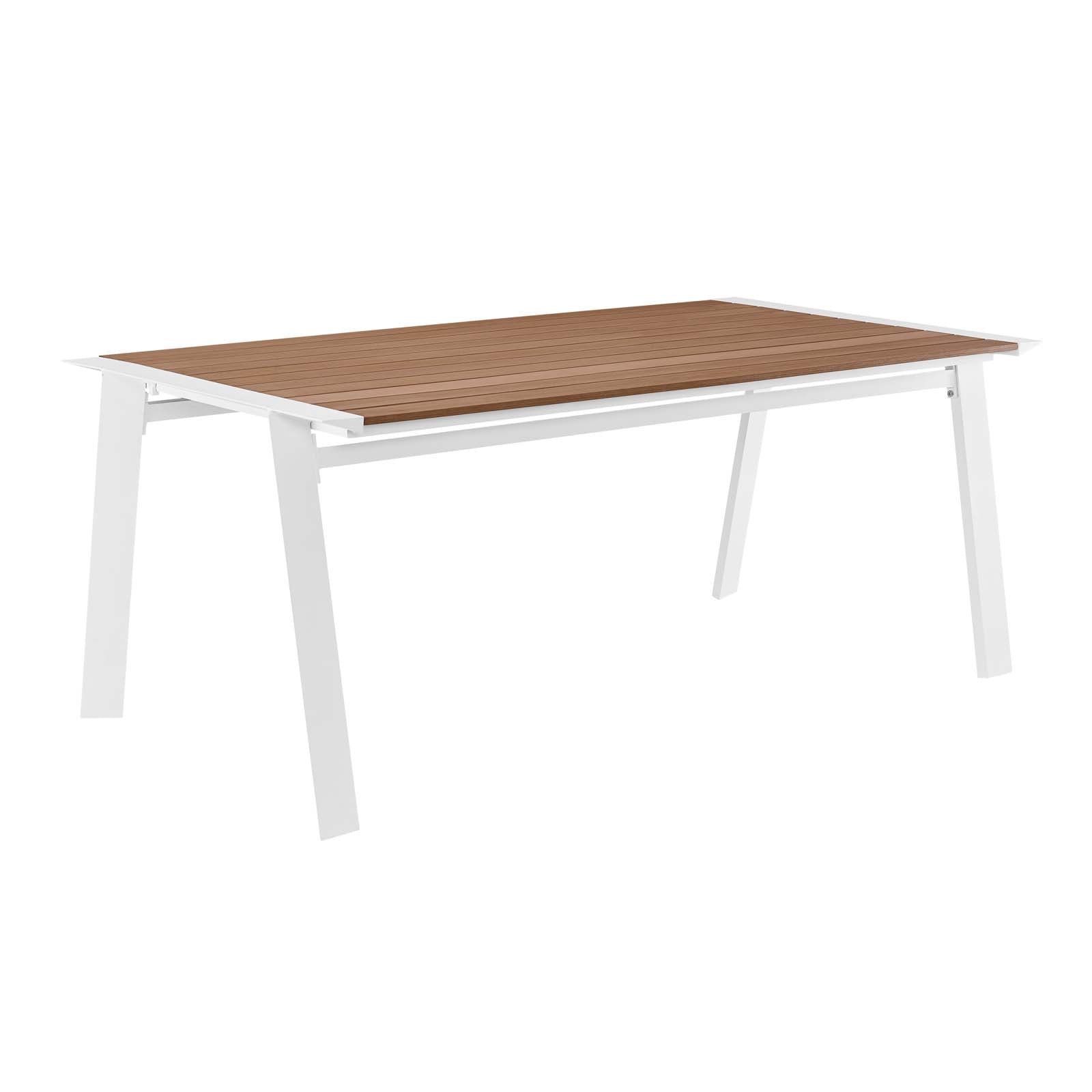 Roanoke 73" Outdoor Patio Aluminum Dining Table Absolute Home Furnishings