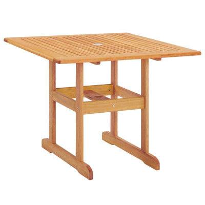 Hatteras 36" Square Outdoor Patio Eucalyptus Wood Dining Table