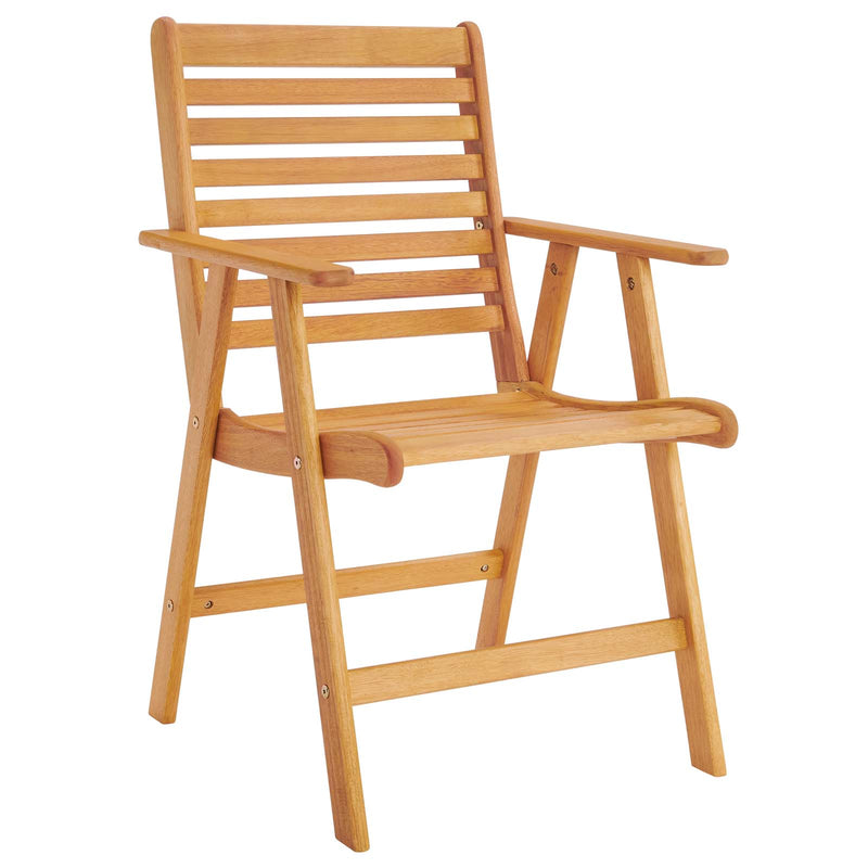 Hatteras Outdoor Patio Eucalyptus Wood Dining Armchair