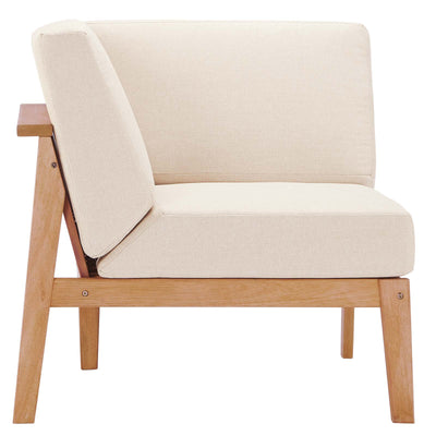 Sedona Outdoor Patio Eucalyptus Wood Sectional Sofa Corner Chair