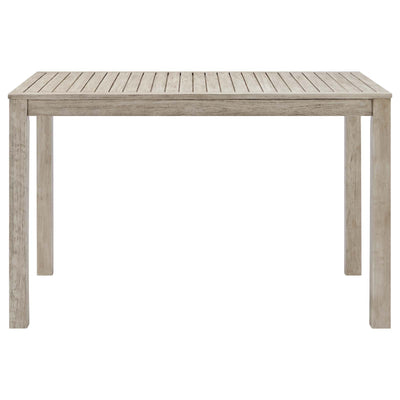 Wiscasset 59" Outdoor Patio Acacia Wood Bar Table