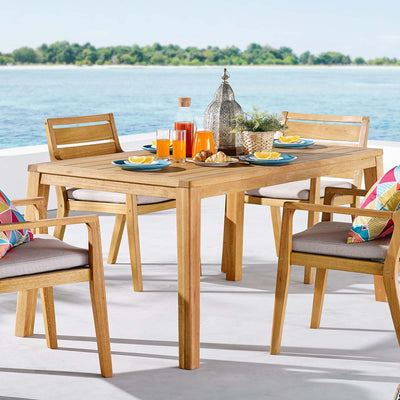 Portsmouth 63" Karri Wood Outdoor Patio Dining Table