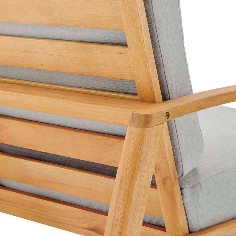Orlean Outdoor Patio Eucalyptus Wood Lounge Armchair