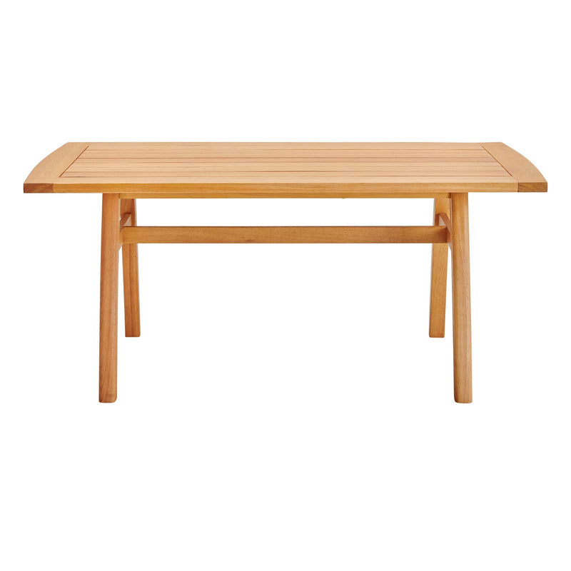 Orlean 57" Outdoor Patio Eucalyptus Wood Dining Table