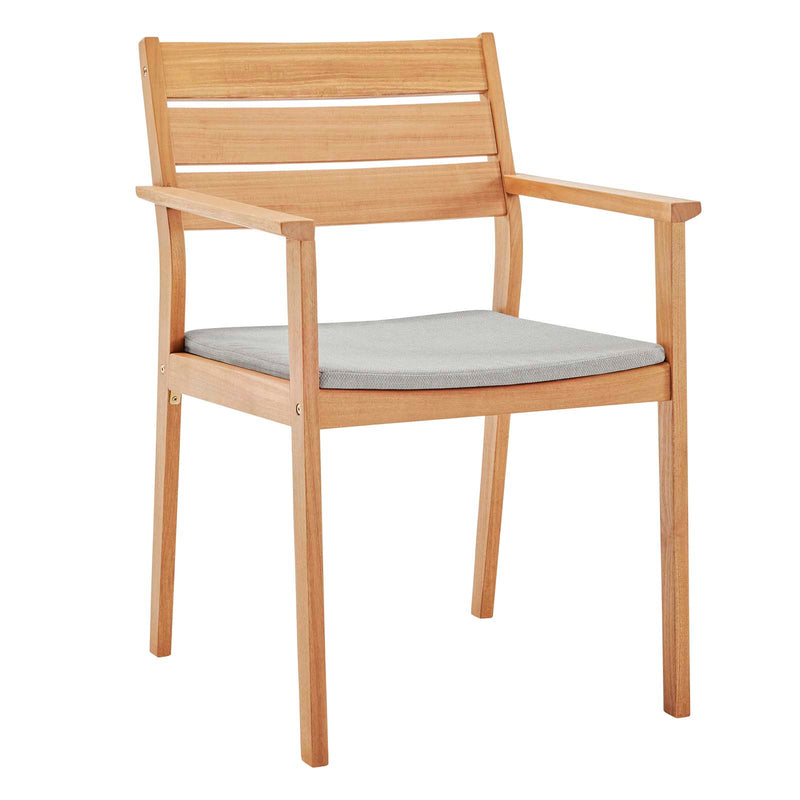 Viewscape Outdoor Patio Ash Wood Dining Armchair