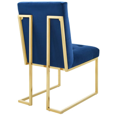 Privy Gold Stainless Steel Performance Velvet Dining Chair