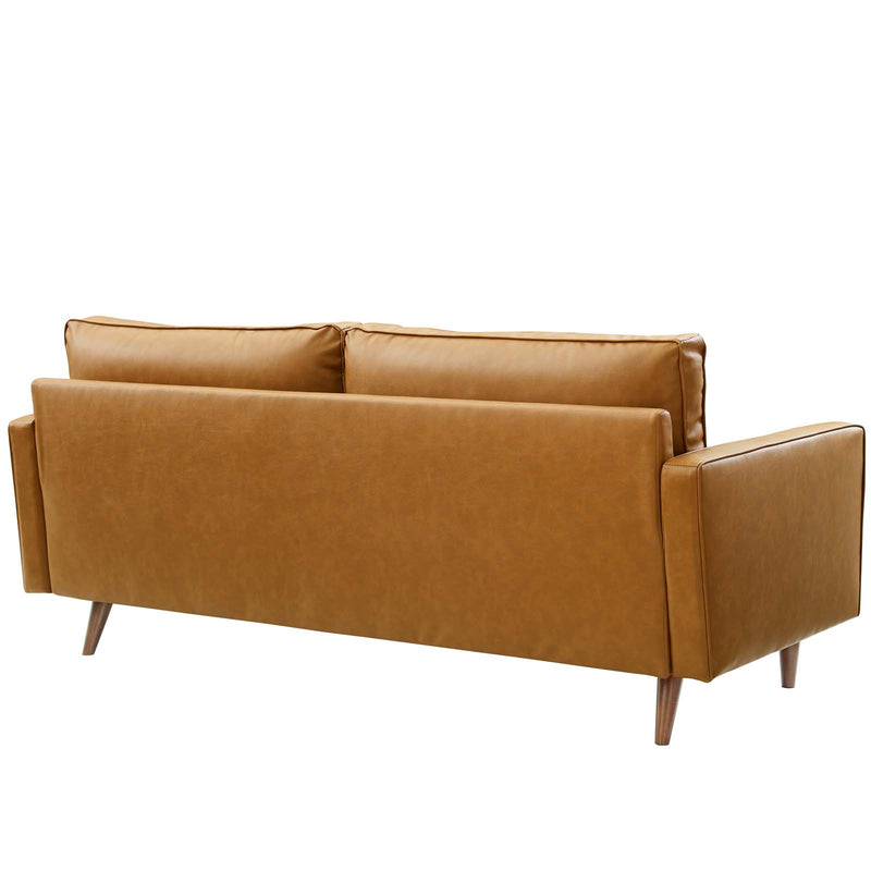 Valour Upholstered Faux Leather Sofa