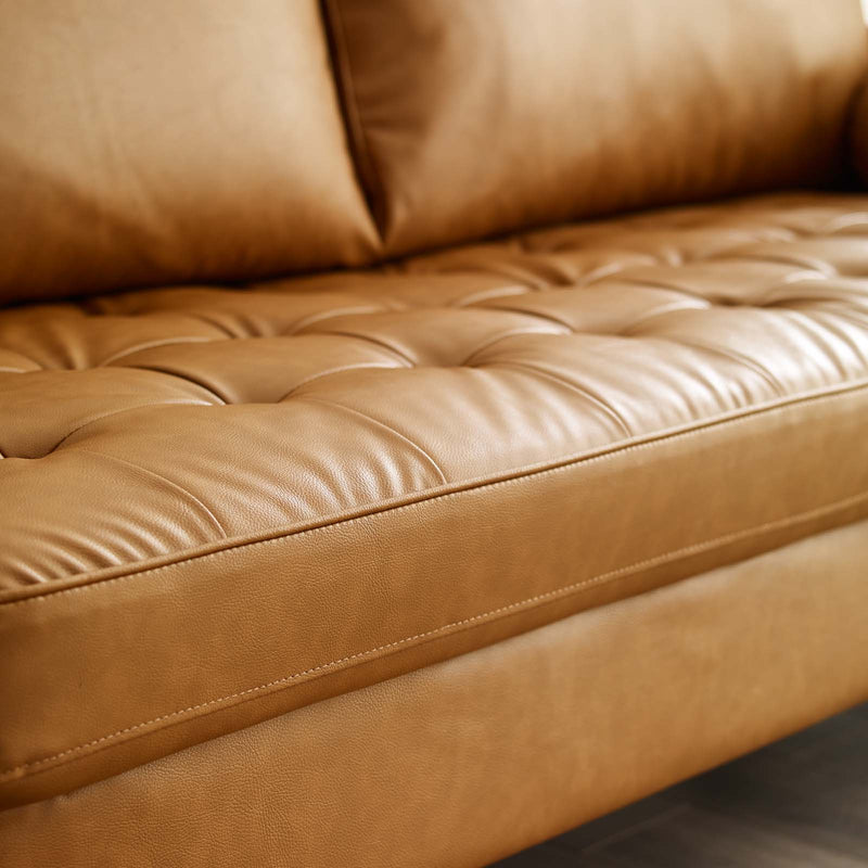 Valour Upholstered Faux Leather Sofa