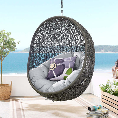 Hide Outdoor Patio Sunbrella¬Æ Swing Chair With Stand