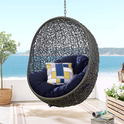 Hide Outdoor Patio Sunbrella¬Æ Swing Chair With Stand