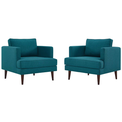 Agile Upholstered Fabric Armchair Set of 2