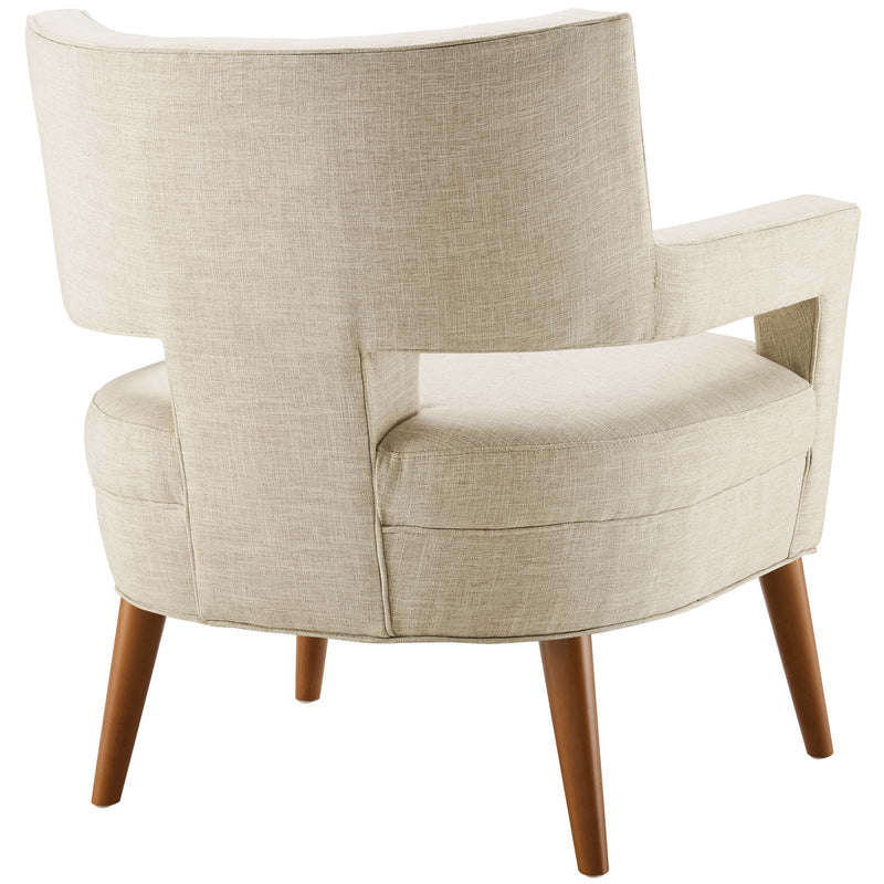 Sheer Upholstered Fabric Armchair Set of 2