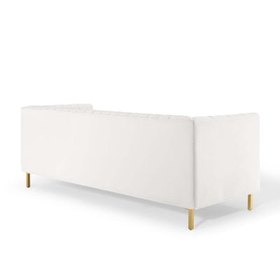 Shift Channel Tufted Performance Velvet Sofa