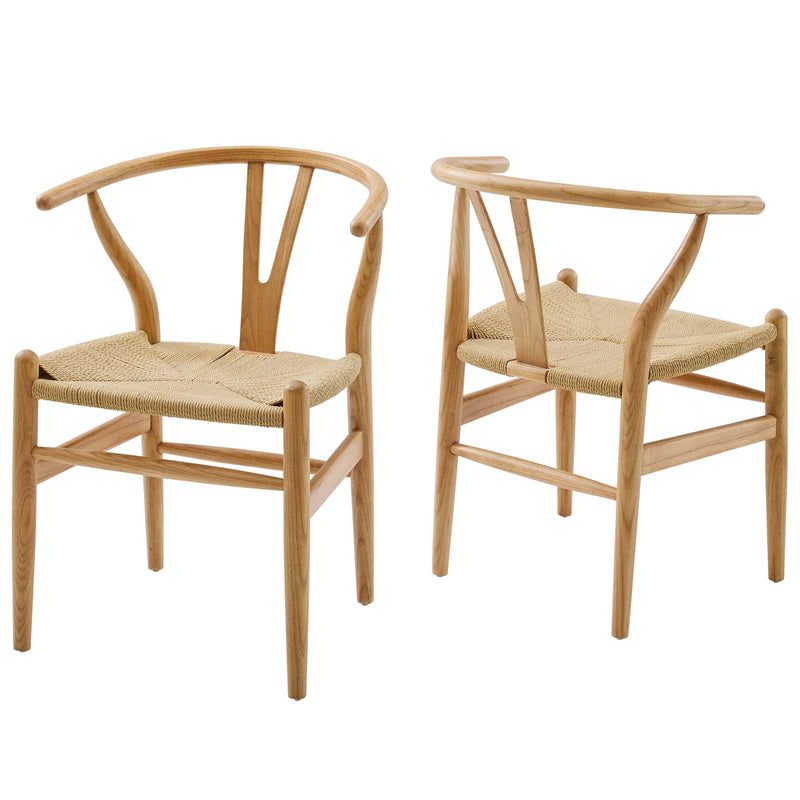Amish Wood Dining Armchair Set of 2