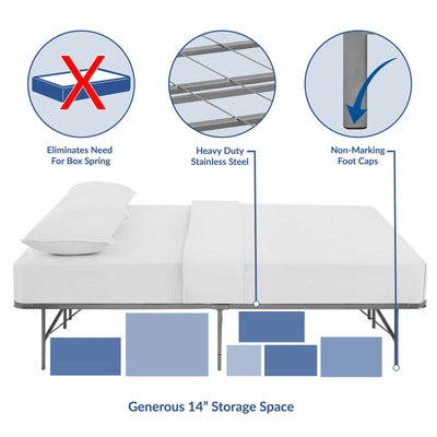 Horizon Queen Stainless Steel Bed Frame