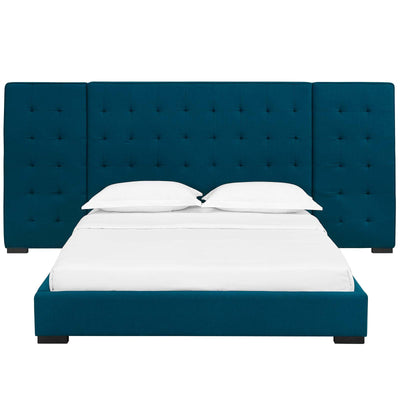 Sierra Queen Upholstered Fabric Platform Bed