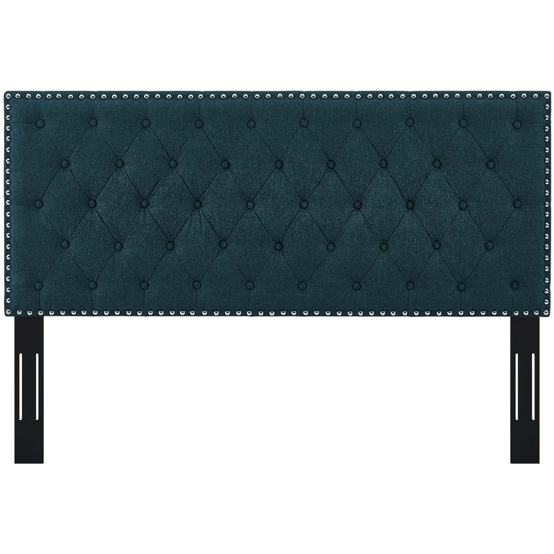 Helena Tufted Upholstered Linen Fabric Headboard