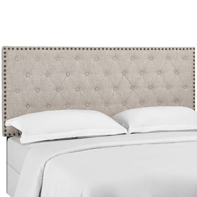 Helena Tufted Upholstered Linen Fabric Headboard