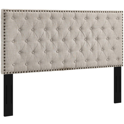 Helena Tufted Upholstered Linen Fabric Headboard