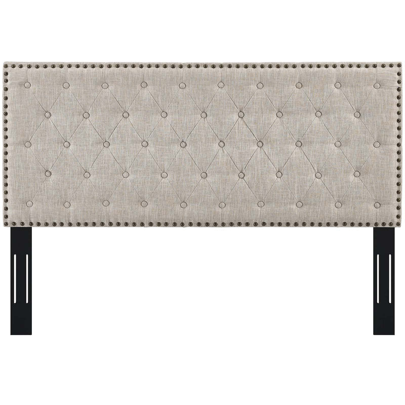 Helena Tufted Upholstered Linen Fabric Headboard