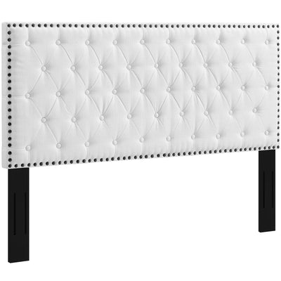 Helena Tufted Upholstered Linen Fabric Headboard