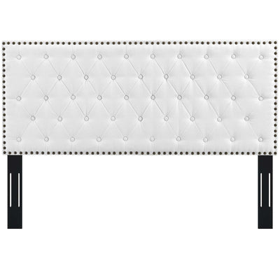 Helena Tufted Upholstered Linen Fabric Headboard