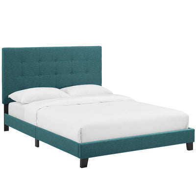Melanie Tufted Button Upholstered Fabric Platform Bed