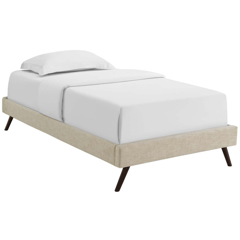 Loryn Fabric Bed Frame with Round Splayed Legs