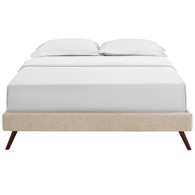 Loryn Full Fabric Bed Frame with Round Splayed Legs