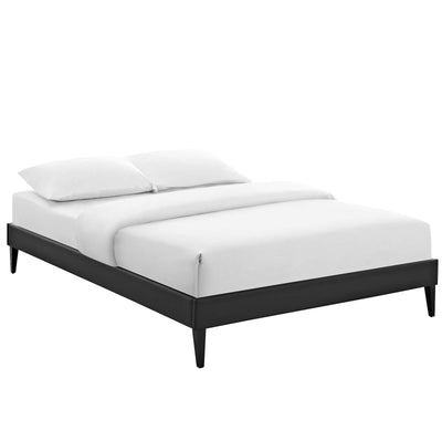 Tessie Vinyl Bed Frame with Squared Tapered Legs