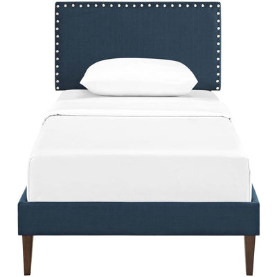 Macie Fabric Platform Bed with Squared Tapered Legs