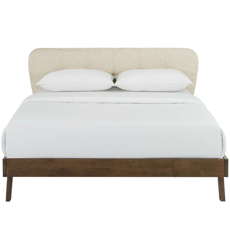 Gianna Queen Upholstered Polyester Fabric Platform Bed