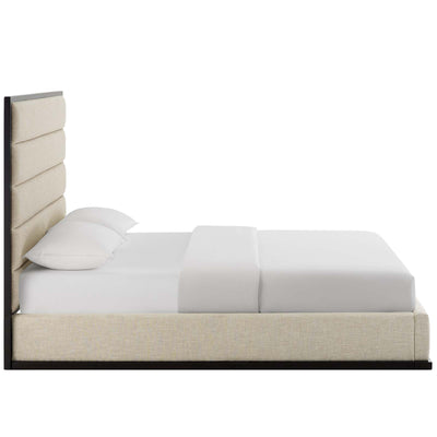 Ashland Queen Upholstered Linen Fabric Platform Bed