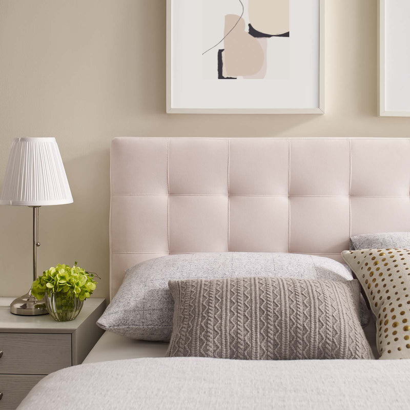 Lily Queen Biscuit Tufted Performance Velvet Headboard