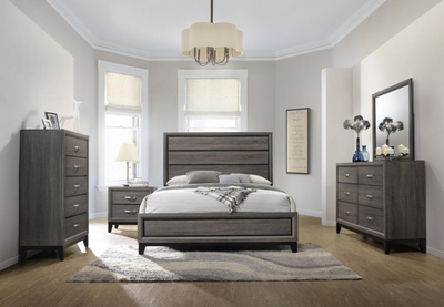Grey Oak Collection 4pc Bedroom Set